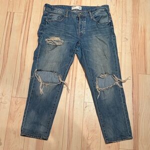 Garage- Distressed Blue Jeans